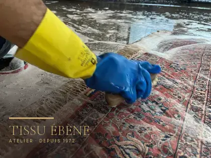 Tapis pris en charge après un dégât des eaux