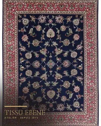 Tapis Tabriz 1890 après — franges reprises